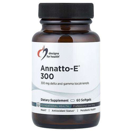 Designs For Health, Annatto-E™ 300, 300 mg, 60 cápsulas blandas
