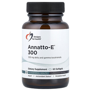 Designs For Health, Annatto-E™ 300, 300 mg, 60 de capsule moi