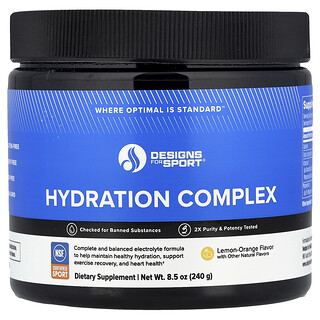 Designs For Health, Designs For Sport®, Hydration Complex, Lemon-Orange, 8.5 oz (240 g)