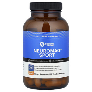 Designs For Health, Designs For Sport®, NeuroMag™, 90 χορτοφαγικές κάψουλες (48,3 mg ανά κάψουλα)
