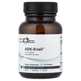 Designs For Health, ADK Evail™, complex liposolubil cu GG, 60 de capsule moi