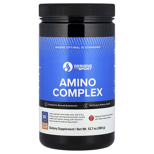 Designs For Health, Designs for Sport®, Complejo de aminoácidos, Ponche de frutas, 360 g (12,7 oz)