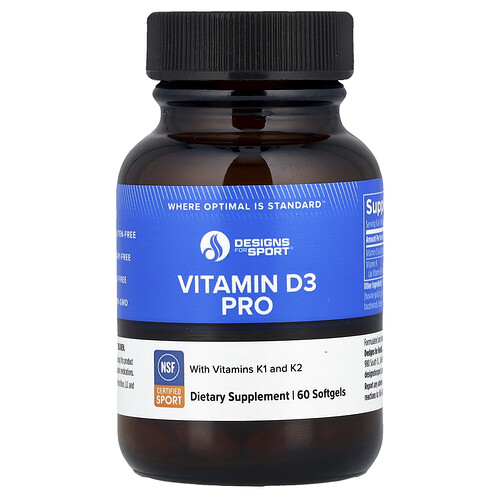 Designs For Health, Designs For Sport®, Vitamina D3 pro, 60 cápsulas blandas