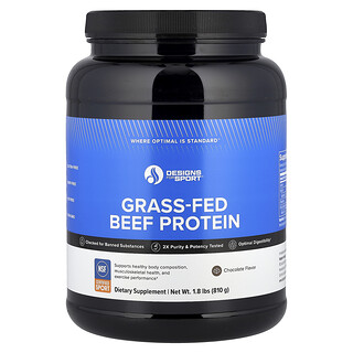 Designs For Health, Designs For Sport®, Proteine di manzo da animali nutriti d’erba, Cioccolato, 810 g