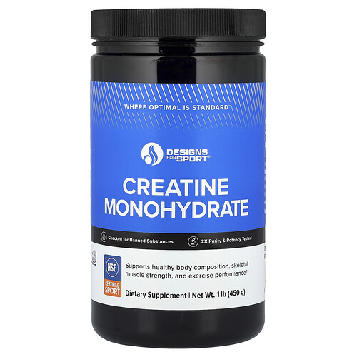 Designs For Health, Designs for Sport®, Monohidrato de creatina, 450 g (1 lb)