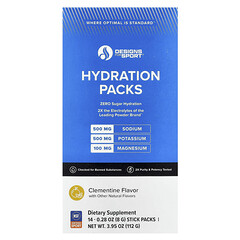 Designs For Sport®, Hydration Packs, з клементином, 14 пакетиків-стіків по 8 г (0,28 унції)