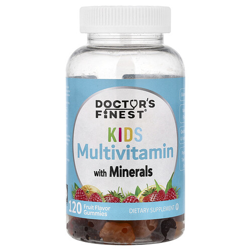 Doctor's Finest, Kids Multivitamin Gummies with Minerals, Multivitamin-Fruchtgummis mit Mineralien für Kinder, Frucht, 120 Fruchtgummis