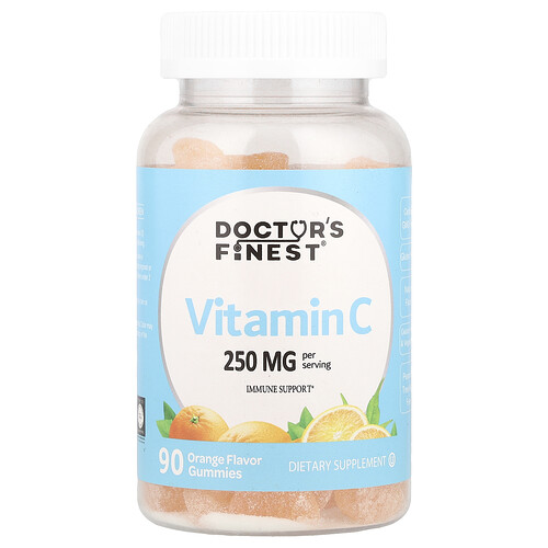Doctor's Finest Vitamin C Gummies, Orange, 90 Gummies (125 mg per Gummy)
