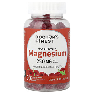 Doctor's Finest, マグネシウム、ラズベリー＆ピーチ、グミ90粒（1粒あたり83mg）