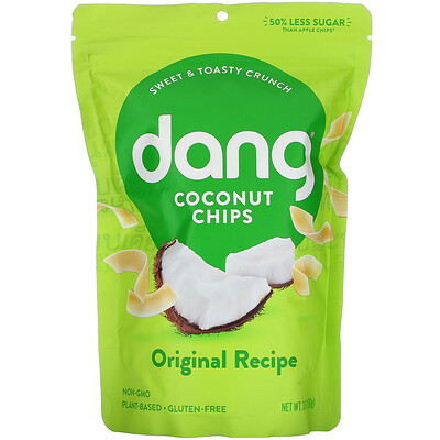 Купить Dang Кокосовые чипсы, оригинальный рецепт, 90 г (3, 17 унции)