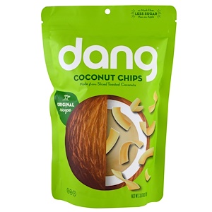 Dang Foods LLC, Поджаренные кокосовые чипсы, 3.17 унций (90 г)