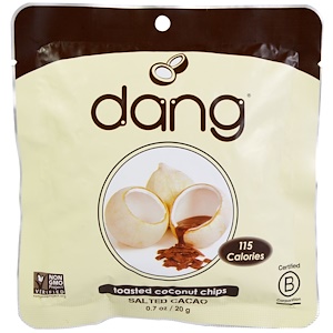 Отзывы о Дэнг Фудс ЛЛС, Toasted Coconut Chips, Salted Cacao, 0.7 oz (20 g)