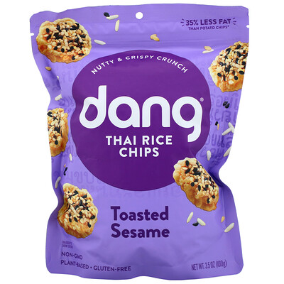 Dang Thai Rice Chips, Toasted Sesame, 3.5 oz (100 g)