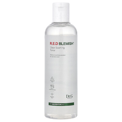 Dr. G, RED Blemish®, Tónico transparente y calmante para piel sensible, 300 ml (10,14 oz. líq.)