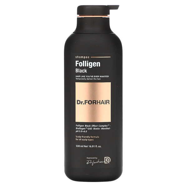 Dr.ForHair‏, Folligen Shampoo, Black, 16.91 fl oz (500 ml)