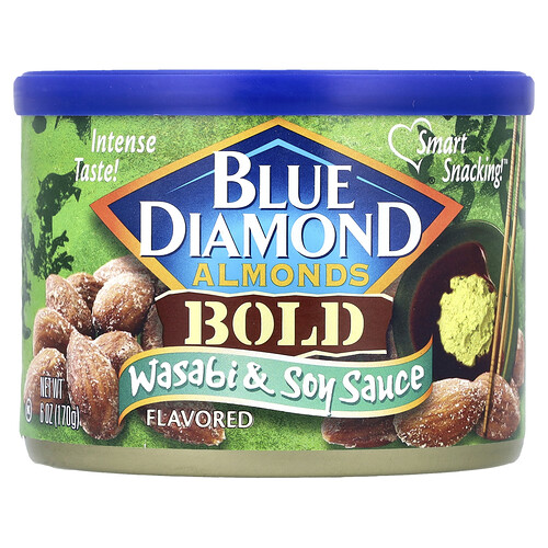 Blue Diamond Almonds Bold Wasabi  Soy Sauce 6 oz 170 g