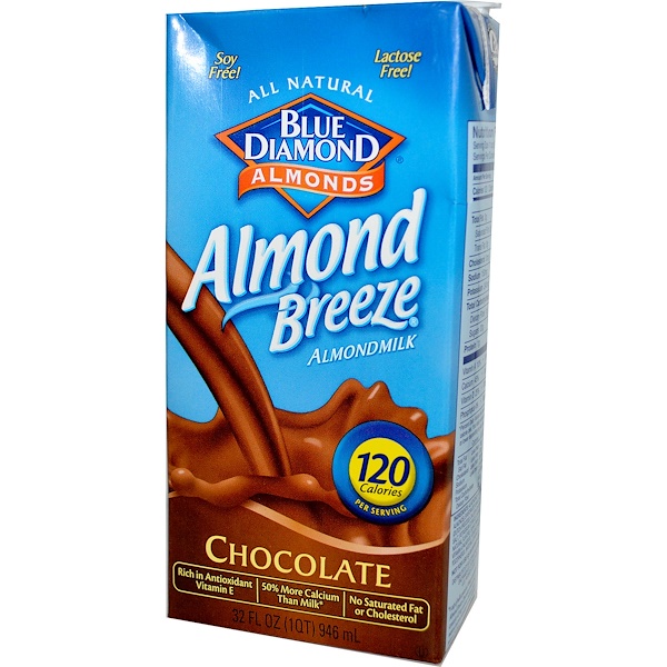 Blue Diamond, Almond Breeze, Almondmilk, Chocolate, 32 fl oz (946 ml ...