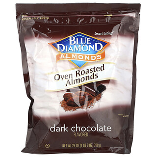 Blue Diamond, 아몬드, 오븐에 구운 아몬드, 다크 초콜릿맛, 709g(25oz)