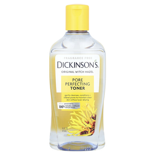 Dickinson Brands Original Witch Hazel, Pore Perfecting Toner, Fragrance Free, 16 fl oz (473 ml)