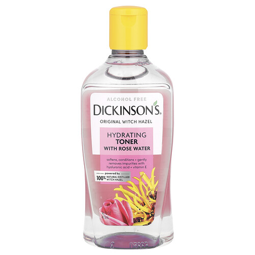 Dickinson Brands Original Witch Hazel, Hydrating Toner with Rosewater, Alcohol Free, 16 fl oz (473 ml)