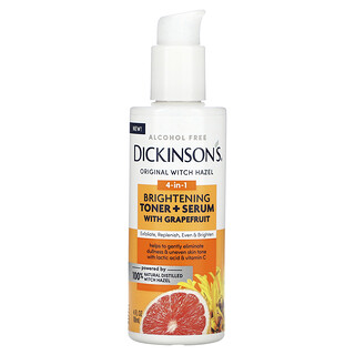 Dickinson Brands, Avellano de bruja original, Sérum y tónico iluminador 4 en 1 con pomelo, Sin alcohol, 118 ml (4 oz. Líq.)