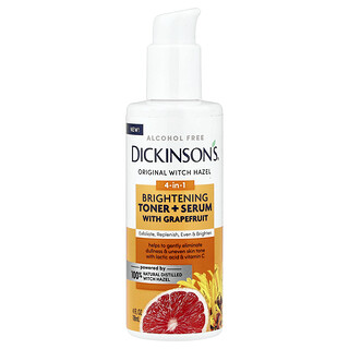 Dickinson Brands, Avellano de bruja original, Sérum y tónico iluminador 4 en 1 con pomelo, Sin alcohol, 118 ml (4 oz. Líq.)