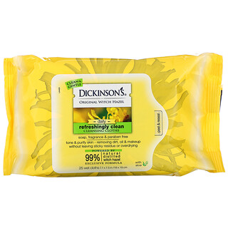 Dickinson Brands, Original Witch Hazel, Refreshingly Clean, Cleansing Cloths,  25 Wet Cloths