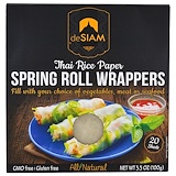 Отзывы о deSiam, Thai Rice Paper, Spring Roll Wrappers, 20 Sheets, 3.5 oz (100 g)