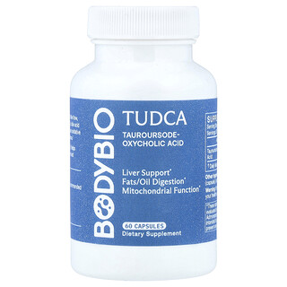 BodyBio, TUDCA, 60 Kapsul (250 mg setiap Kapsul)