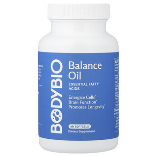BodyBio, 平衡油，必需脂肪酸，60 粒软胶囊