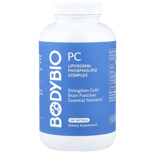 BodyBio, PC, Liposomal Phospholipid Complex, 300 Softgels (650 mg per Softgel)