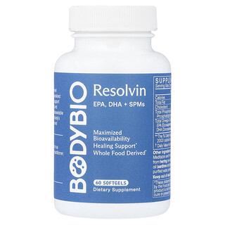 BodyBio, резолвін, ЕПК, ДГК і СЗМ, 60 капсул