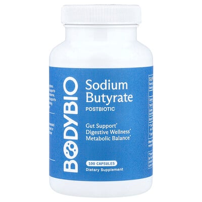 Product Image for BodyBio, Sodium Butyrate, 100 Capsules