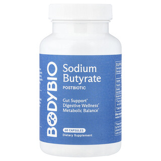 BodyBio, Butirat de sodiu, 60 de capsule non-OMG