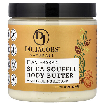 Dr Jacobs Naturals PlantBased Shea Souffle Body Butter Almond 8 oz 226 g