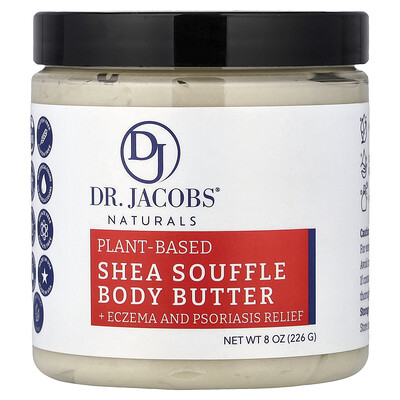 Dr Jacobs Naturals PlantBased Shea Souffle Body Butter Fragrance Free 8 oz 226 g