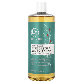 Dr. Jacobs Naturals, Plantaardige Pure Castile alles-in-1 zeep, etherische olie van eucalyptus, 32 oz (946 ml)