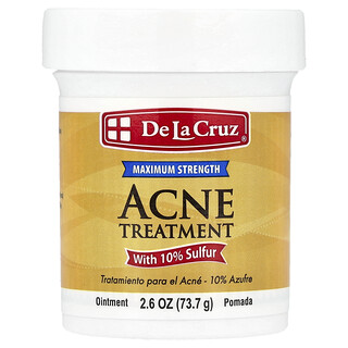De La Cruz, Baume pour le traitement de l'acné avec 10 % de soufre, Efficacité maximale, 73,7 g