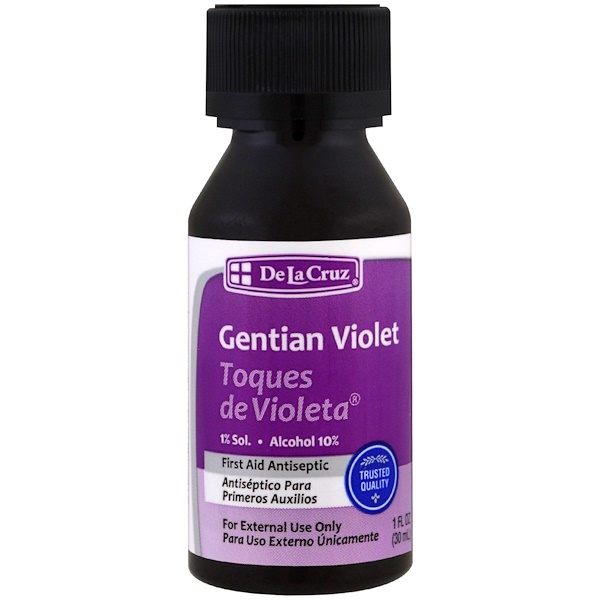 De La Cruz, Gentian Violet, First Aid Antiseptic, 1 fl oz (30 ml