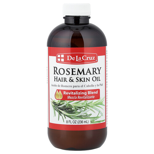 De La Cruz, Rosemary Hair & Skin Oil, Rosmarin-Haar- und Hautöl, 236 ml (8 fl. oz.)