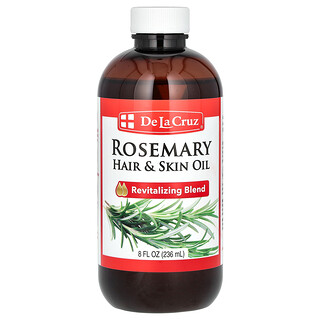 De La Cruz, Huile pour les cheveux et la peau au romarin, 236 ml