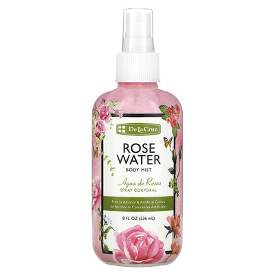 

De La Cruz Rose Water Body Mist 8 fl oz (236 ml)