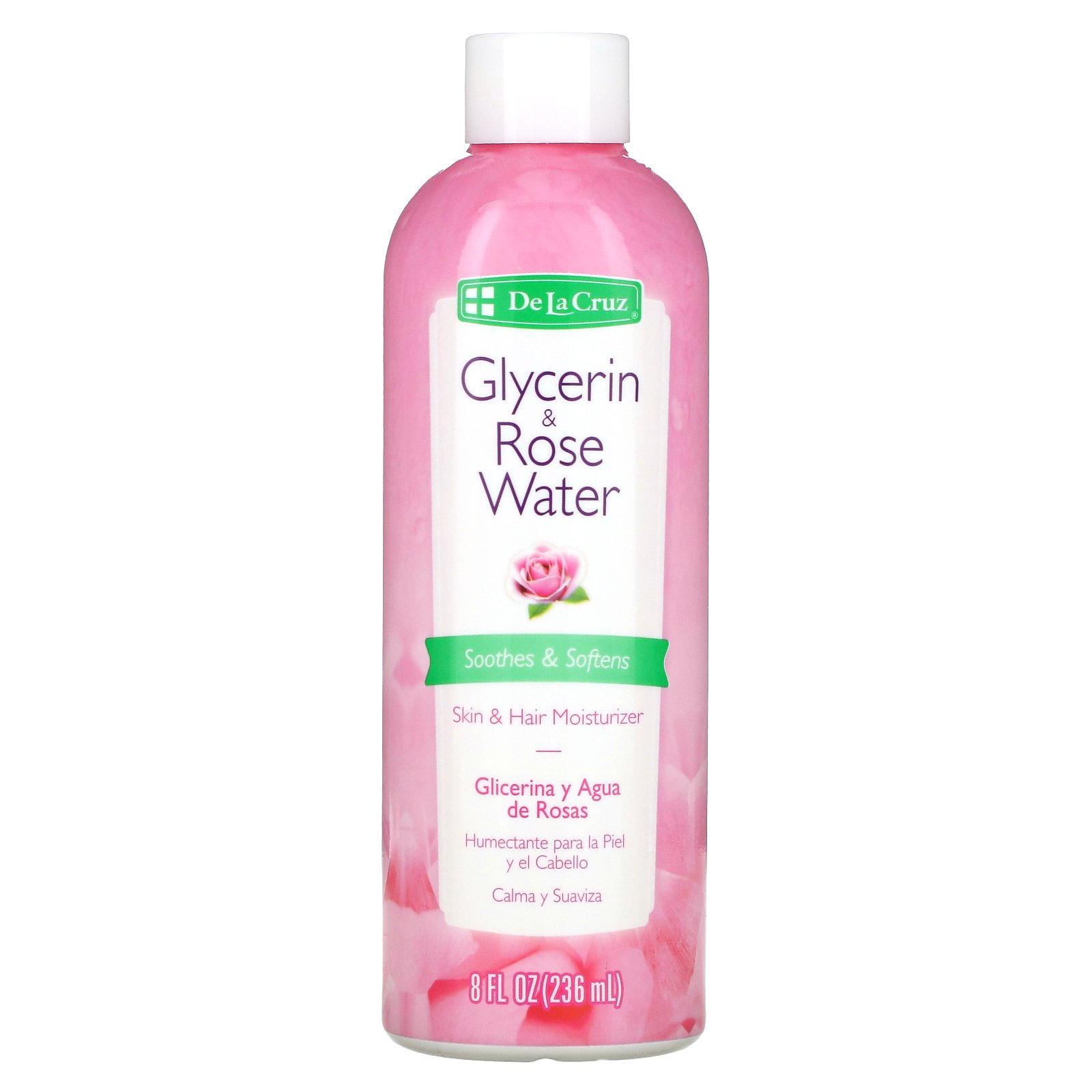 De La Cruz Glycerin And Rose Water Skin And Hair Moisturizer 8 Fl Oz 236 Ml 7654