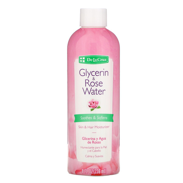 De La Cruz‏, Glycerin & Rose Water, Skin & Hair Moisturizer, 8 fl oz (236 ml)