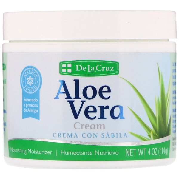 De La Cruz, Aloe Vera Cream, 4 oz (114 g)