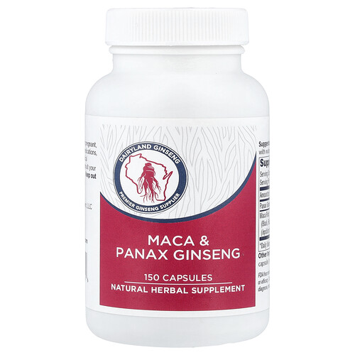 Dairyland Ginseng, Maca & Panax Ginseng, Maca und Panax ginseng, 150 Kapseln