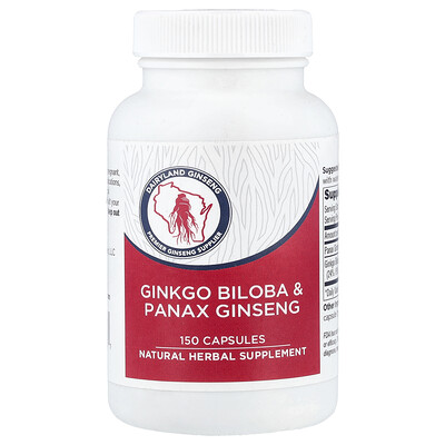 Product Image for Dairyland Ginseng, Ginkgo Biloba & Panax Ginseng, 150 Capsules