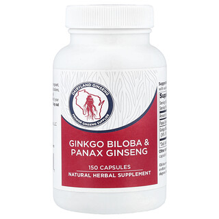 Dairyland Ginseng, Ginkgo biloba y Panax ginseng, 150 cápsulas