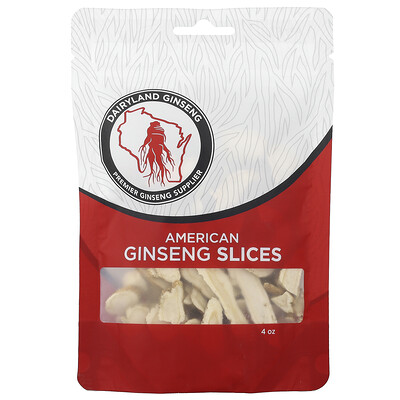 Dairyland Ginseng, Ginseng americano en rodajas, 4 oz