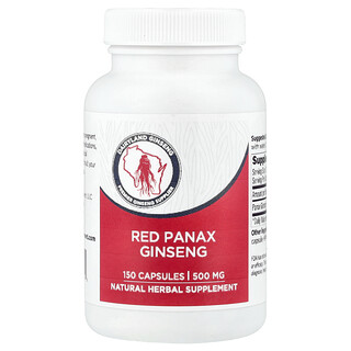 Dairyland Ginseng, Red Panax Ginseng, 500 mg, 150 Capsules